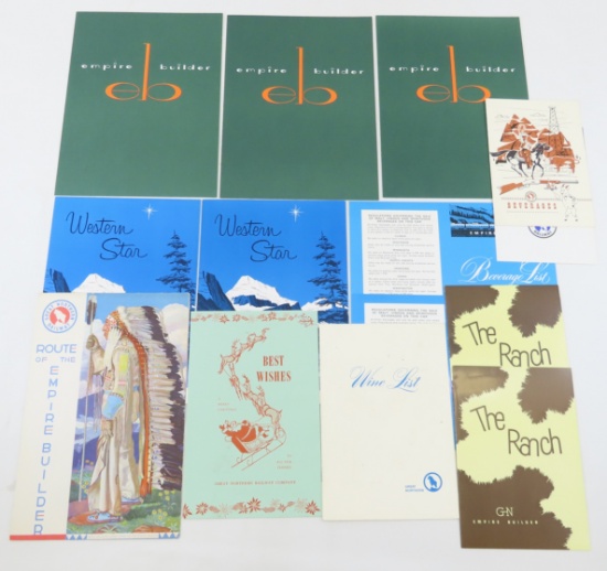 Great Northern Empire Builder, Western Star Menus