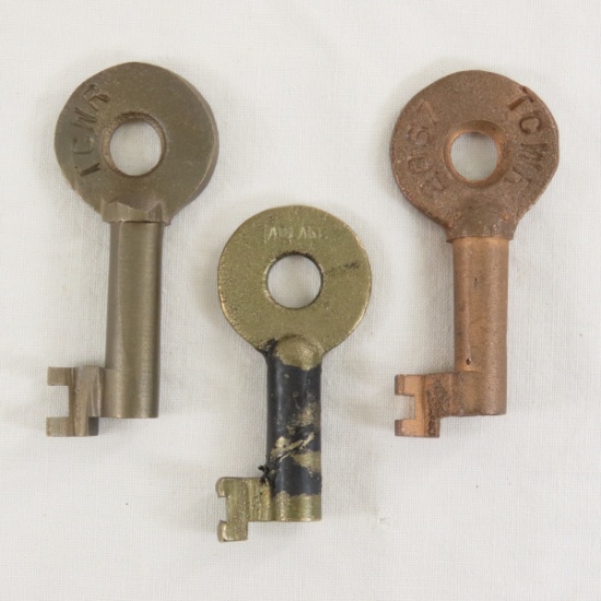 3 TCWR (Twin Cities & Western) Switch Keys
