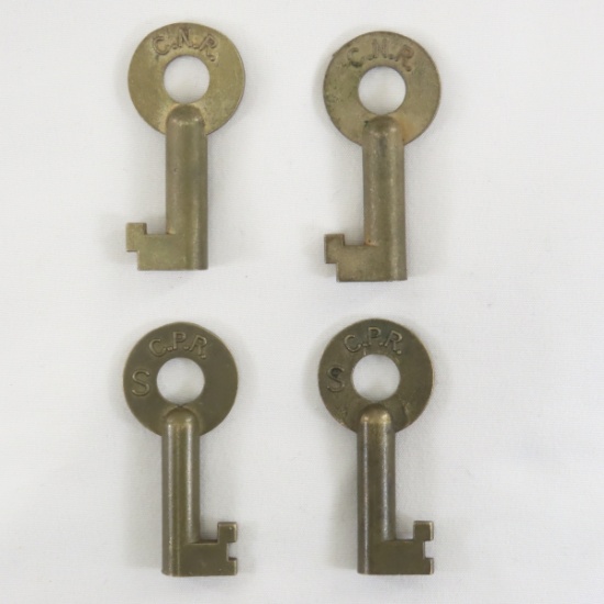 2 CPR and 2 CNR Brass RMI Switch Keys