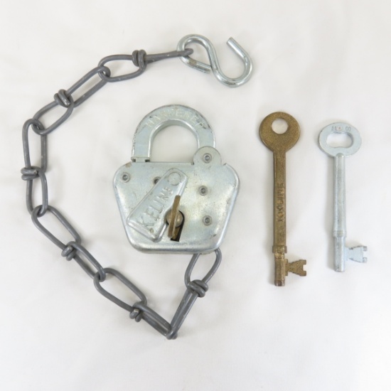 MRL Keline Steel Switch Lock&Key & 2 Caboose Keys