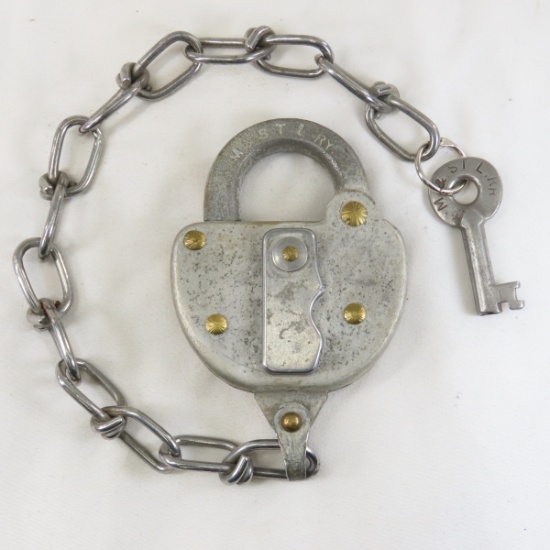 1929 M&STL RY Fraim Lock & Key