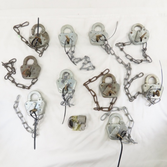 11 Steel Switch Locks with Working Keys