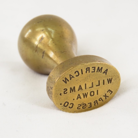 American Express Williams Iowa Brass Wax Sealer