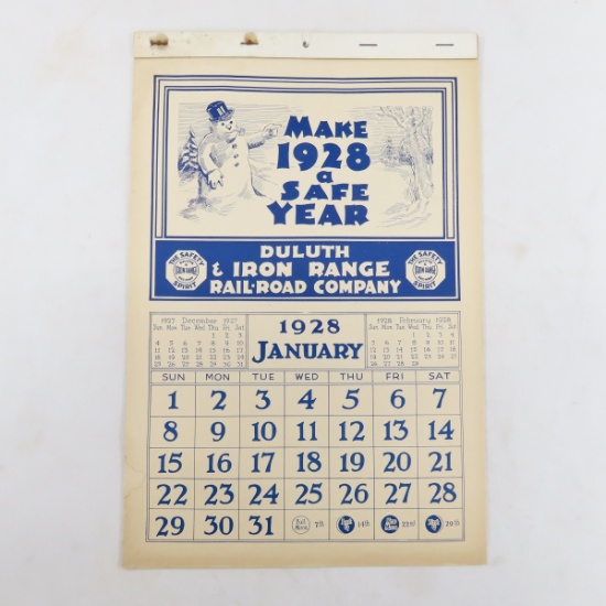 Duluth & Iron Range (D&IR) RR 1928 Calendar