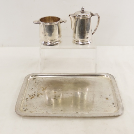 California Zephyr Sugar Bowl, Creamer & Tray