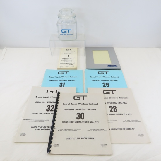 6 GT Time Tables, Glass Jar & Picture Frame
