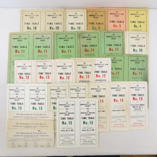 22 M&STL Passenger & 3 Employee Time Tables