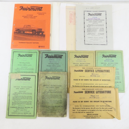 Fairmont Motor Car Service Instructions & More