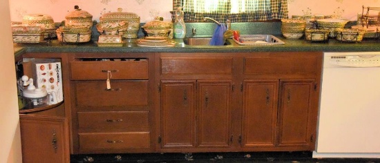 Lot #21- Contents of four kitchen drawers, contents of Lazy Susan cabinet and contents  of lower