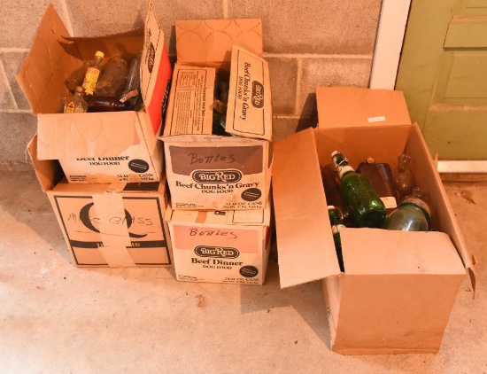 Lot #391- (5) boxes of misc. bottles 