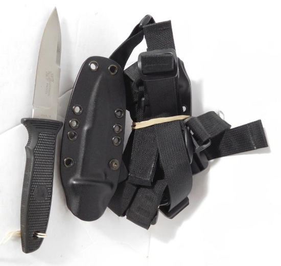 Lot #105C - Gryphon M-10 Utility Boot knife with ankle sheath