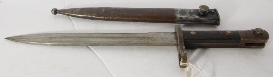 Lot #153J - SFA WWI bayonet in sheath SN# 1098 