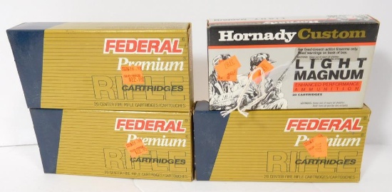 Lot #15H - (3) full boxes of Federal Premium 7mm-08  140 grain Nosler Ballistic tip ammo,  (1)