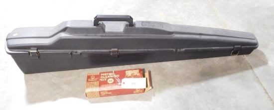 Lot #177 - Pistol cleaning kit and hard rifle case