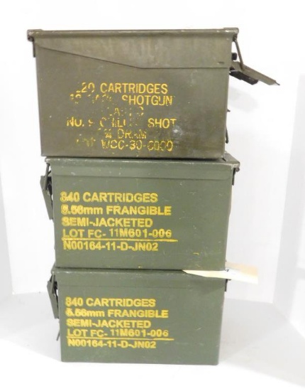 Lot #184 - (3) ammo cans full of spent 5.56 brasses