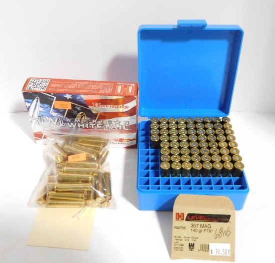 Lot #60G - Full box of Hornady  .30-06 150 grain, full box of Hornady .357 rounds (68  rounds),