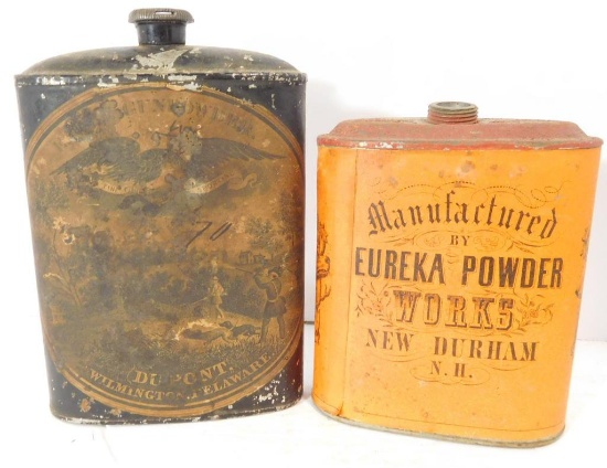 Lot #75J - Imperial Gun Powder Eureka Powder works tin, DuPont Wilmington powder tin