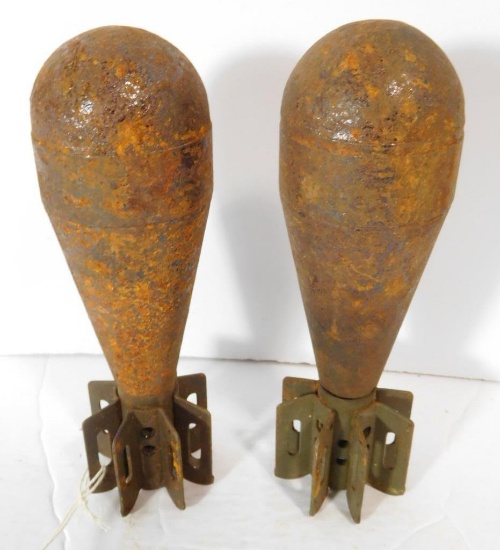 Lot #90E - (2) Inert Mortar Training Rounds - SHIPPING NOTICE: These items can’t be  shipped.