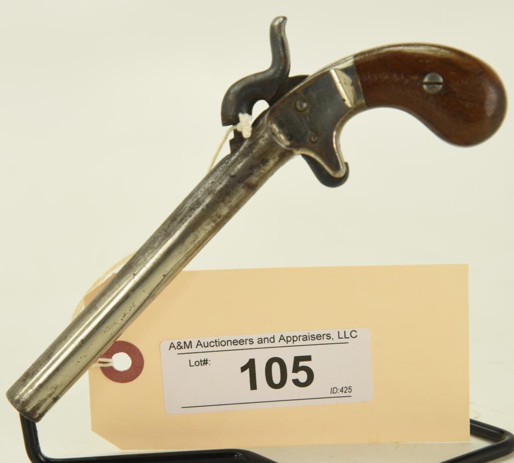 Lot #105 - Unknown Maker Mdl Perc. Pocket Pistol or Muff Pistol .36 Perc SN# 793~~ 4-1/2" BBL,