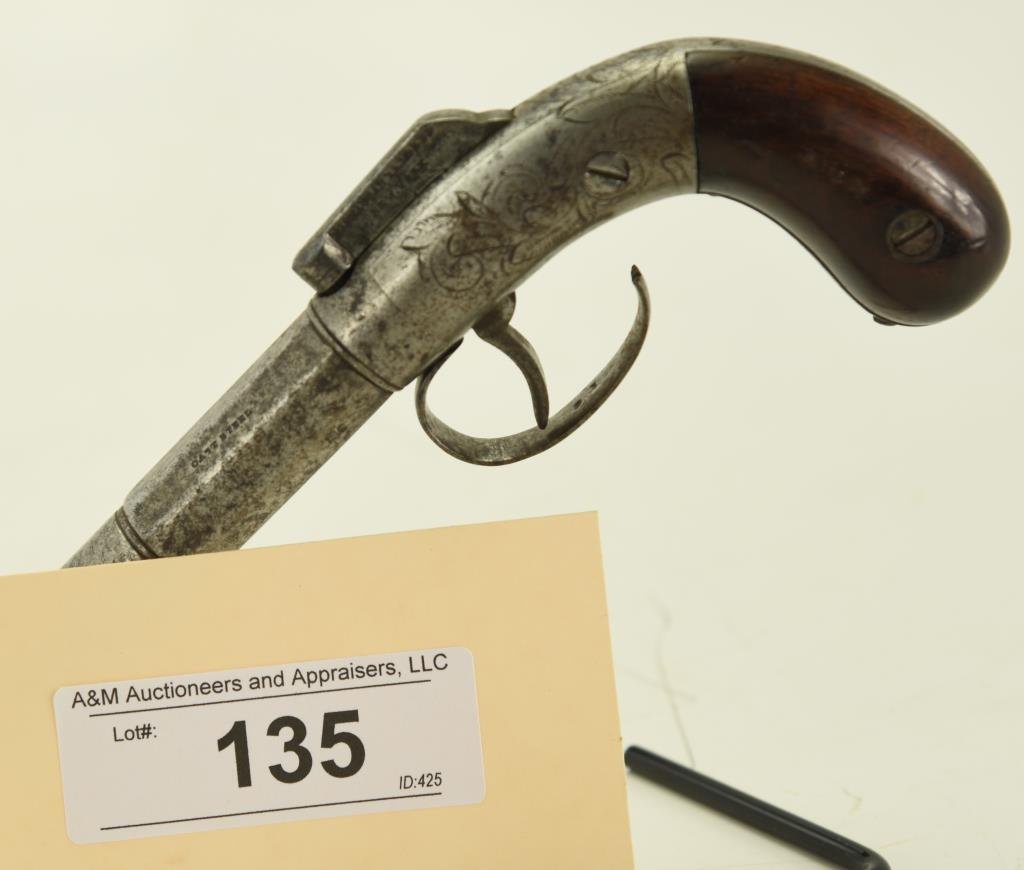 Lot #135 - Manhattan Arms Co Mdl Bar Hammer Percussion .31 Cal SN# NSN~~ Single shot double