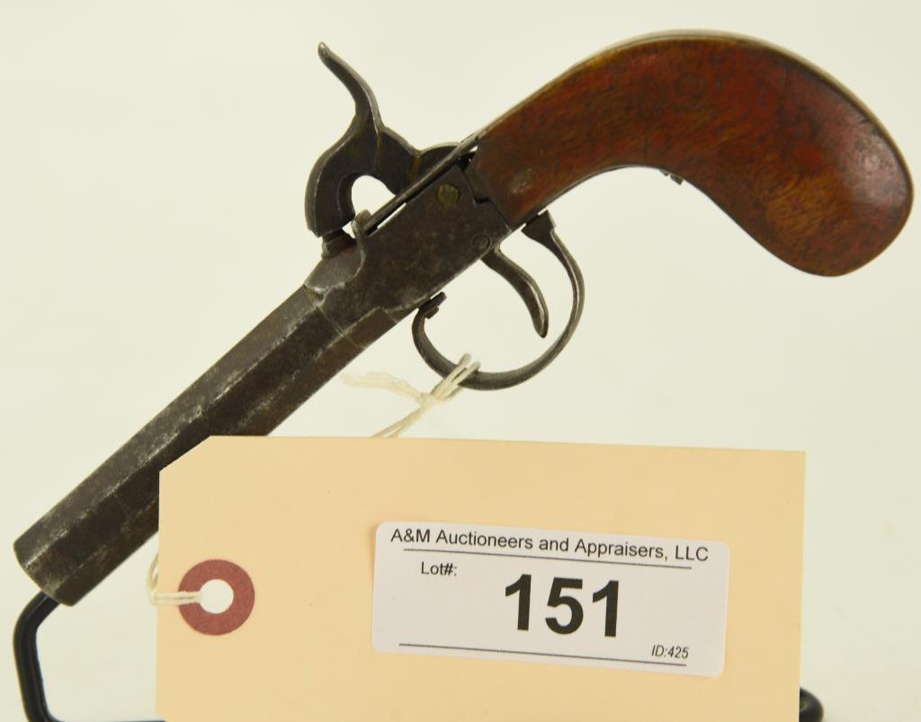 Lot #151 - Unk Maker Belgium Mdl Screw barrel SS Perc Pocket Pistol .45 Perc SN# None~~