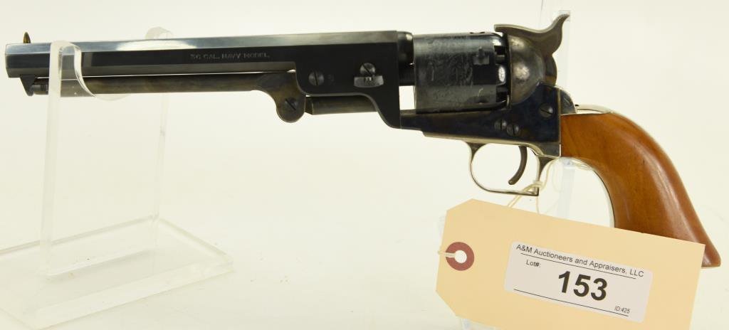 Lot #153 - Lyman Mdl Reproduction Navy Mdl Revolver .36 Cal SN# 79908~~ Blued BBL. Wood Grip.