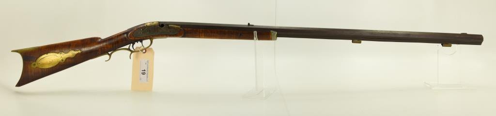 Lot #19 - Odenbaugh Mdl Percussion Sporting Rifle Marked "Odenbaugh, Wheeling Va" .38 Perc SN#
