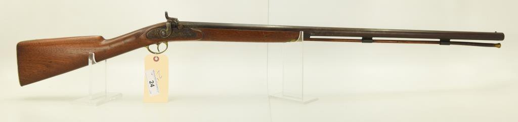 Lot #24 - Hapgood Mdl Percussion Fowler Shotgun, Marked "Hapgood" on the Lock, 12 Ga SN# None