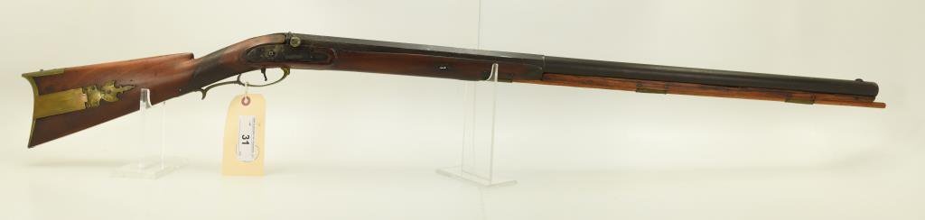 Lot #31 - A. Whiting & Co Mdl Percussion Rifle .69 Perc +/- SN# None ~~ 35.75" Half Octagonal/