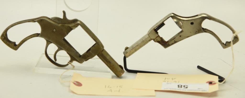 Lot #58 - 2 Antique Amer. Bulldog Rev frames to include