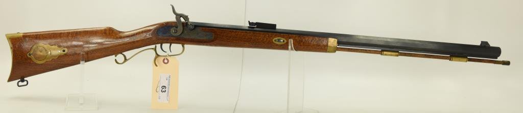 Lot #63 - CVA Mdl Hawken Black Powder Rifle .54 Cal SN# 701433~~ 28” BBL, 45” OAL, Brass Accents,