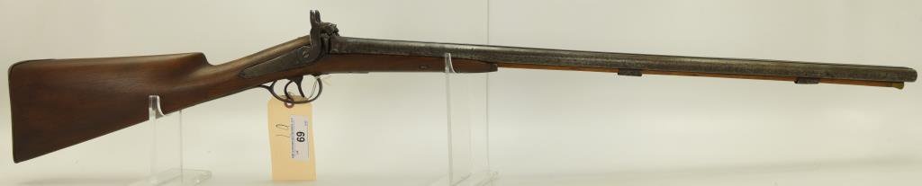 Lot #69 - Unk. Maker Mdl Percussion SxS Shotgun 16 GA SN# None~~ 30.5” BBL, 47” OAL, Older