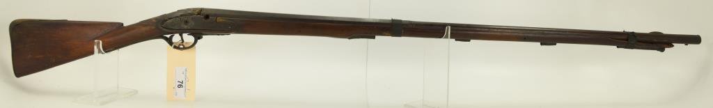 Lot #76 - Tower Mdl Percussion Musket .62 Cal +/- SN# None~~ 36” half round half octagonal 57" OAL