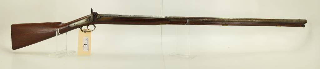 Lot #9 - Unk. Maker Mdl Fowler, "Long Tom", Percussion 16 Ga SN# None~~ 40" BBL, 56” OAL,