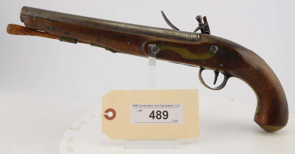 Lot #489 - Ketland Flint Lock Percussion Pistol