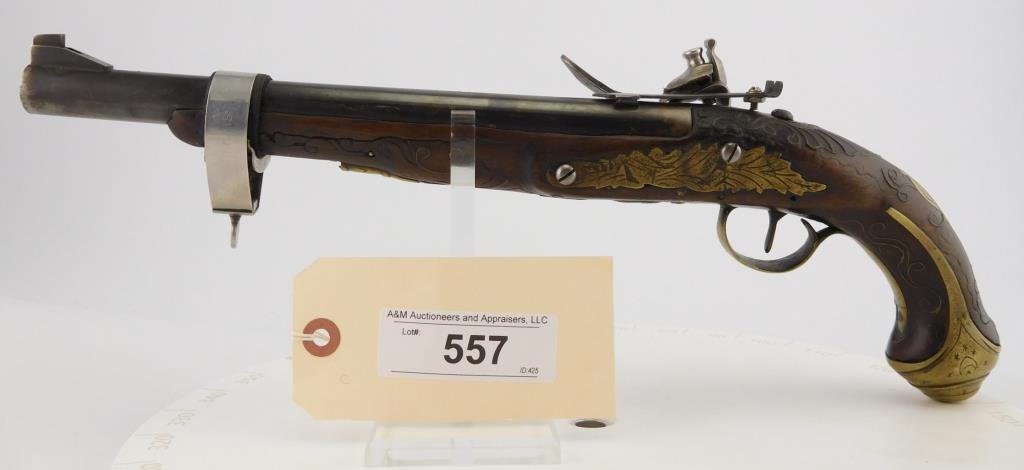 Lot #557 - Unk Maker Flintlock Turkish Type