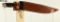 Lot #800C - Barminski Fighter Knife with stainless 8” double edged blade