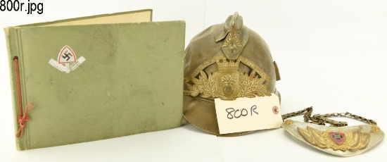 Lot #800R - German Nazi Lot to include: Decorated Helmet,