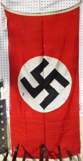 Lot #800K - Large WWII German Nazi Flag w/applied Cloth Label