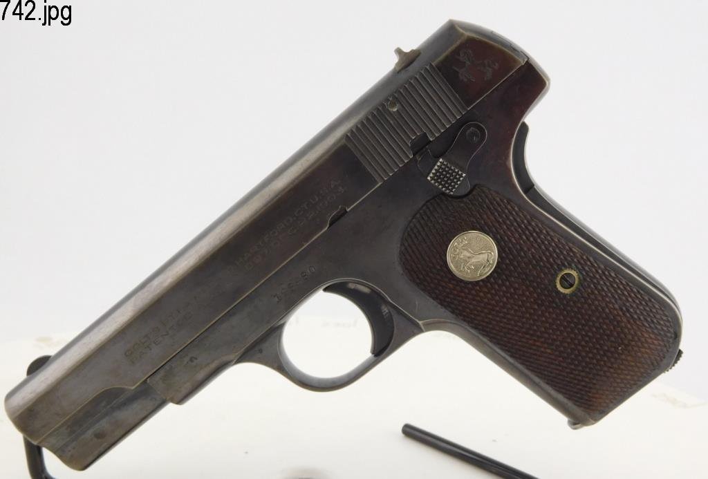 Lot #742 - Colt 1908 S. Auto T4 Hammerless