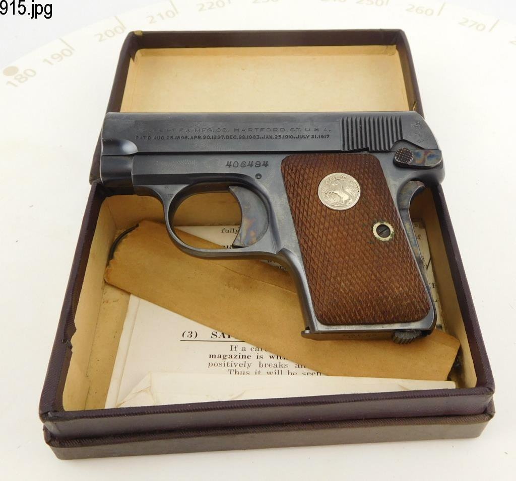Lot #915 - Colt Pocket 1908 Hammerless Pistol