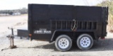 Lot #900B - 2014 Bri-Mar model 610LE Dual Axle 7000lb Dump trailer w/ ramps