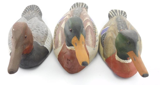 Lot #8 - Pair of 1/3 size canvasback decoys initialed C.B.    