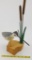 Lot #588 - Carved Shorebird on carved habitat