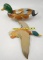 Lot #621 - Carved flying Mallard and Imported