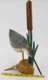 Lot #593 - Carved Shorebird on carved habitat