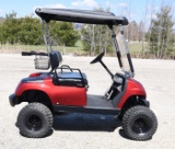 Lot #407C - Yamaha mdl 622A Gas Powered Golf cart 2 Person Lifted, New Paint, Hard top and