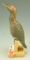 Lot 3387 - Ron Rue Dorchester Co. MD miniature carved standing Cormorant with message
