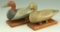 Lot 3474 - Pair of Bob McGaw, Havre de Grace, MD miniature Red Heads Hen and Drake on  wooden