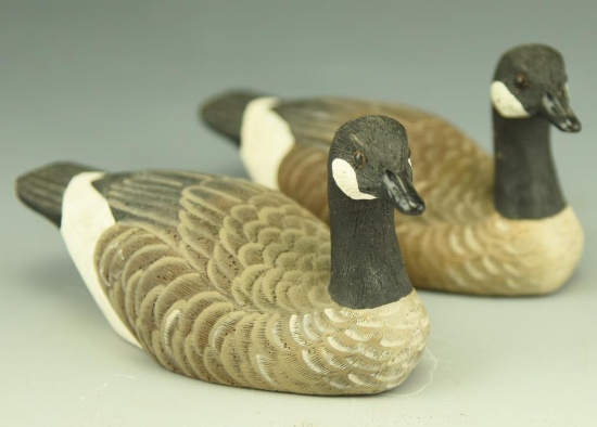 Lot 3300D - Pair of miniature Resin Canada Geese 